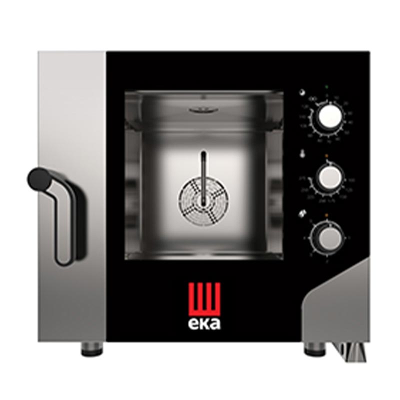 EKA MKF 511 S Konveksiyon Fırın, Elektrikli, Elektromekanik Kontrol, Nemlendirmeli, 5 Adet GN 1/1 Tepsi Kapasiteli